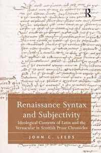 Renaissance Syntax and Subjectivity