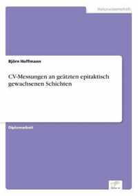 CV-Messungen an geatzten epitaktisch gewachsenen Schichten