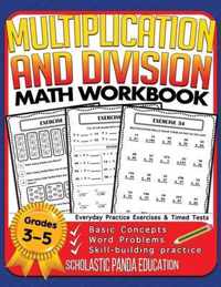 Multiplication and Division Math Workbook for 3rd 4th 5th Grades