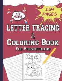 Letter tracing and coloring book for preschoolers