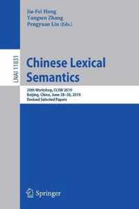 Chinese Lexical Semantics