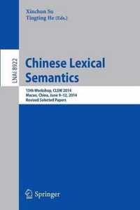 Chinese Lexical Semantics