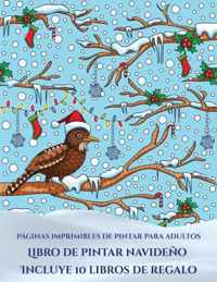 Paginas imprimibles de pintar para adultos (Libro de pintar navideno)