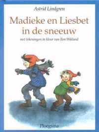 Madieke en liesbet in de sneeuw