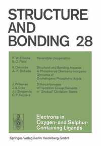 Electrons in Oxygen- and Sulphur Containing Ligands