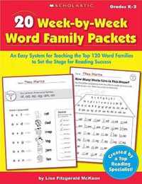 20 Week-By-Week Word Family Packets