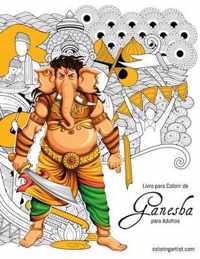 Livro para Colorir de Ganesha para Adultos