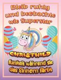 Bleib ruhig und beobachte wie Superstar Christhild funkelt wahrend sie das Einhorn farbt