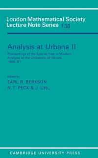 London Mathematical Society Lecture Note Series Analysis at Urbana