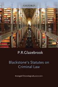 Blackstone's Statutes On Criminal Law