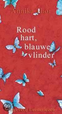 Rood hart, blauwe vlinder