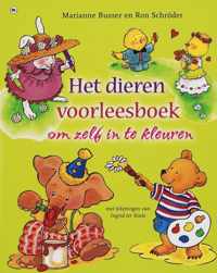 Dieren voorleesboek om zelf in te kleuren