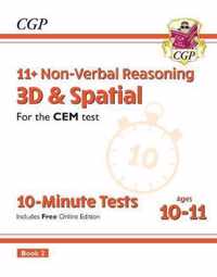 11+ CEM 10-Minute Tests: Non-Verbal Reasoning 3D & Spatial - Ages 10-11 Book 2 (with Online Ed)