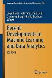 Recent Developments in Machine Learning and Data Analytics