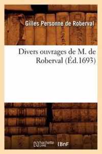 Divers Ouvrages de M. de Roberval (Ed.1693)