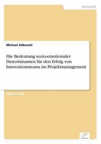 Die Bedeutung sozio-emotionaler Determinanten fur den Erfolg von Innovationsteams im Projektmanagement