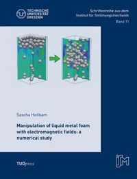 Manipulation of liquid metal foam with electromagnetic fields