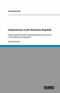 Studentinnen in der Weimarer Republik