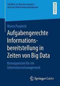 Aufgabengerechte Informationsbereitstellung in Zeiten Von Big Data