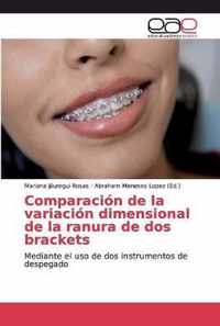 Comparacion de la variacion dimensional de la ranura de dos brackets