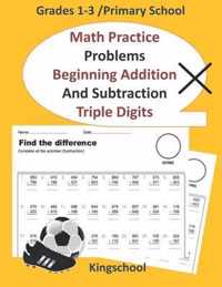 Math Practice Problems Beginning Addition and Subtraction