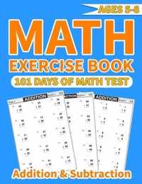 Math exercise book addition and subtraction