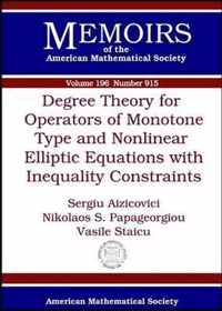 Degree Theory for Operators of Monotone Type and Nonlinear Elliptic Equations with Inequality Constraints