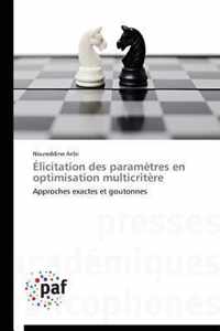 licitation Des Paramtres En Optimisation Multicritre