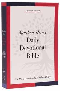 NKJV, Matthew Henry Daily Devotional Bible, Paperback, Red Letter, Comfort Print