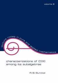 Characterization of C(x) among its Subalgebras