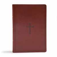 CSB Super Giant Print Reference Bible, Brown LeatherTouch, Indexed