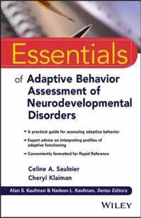 Essentials of Adaptive Behavior Assessment of Neurodevelopmental Disorders