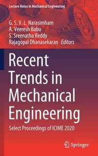 Recent Trends in Mechanical Engineering