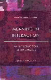 Meaning In Interaction An Introduction T