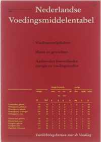 Nederlandse voedingsmiddelentabel: voedingsstofgehalten, maten en gewichten, aanbevolen hoeveelheden energie en voedingsstoffen