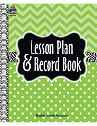 Lime Chevron and Dots Lesson Plan & Record Book