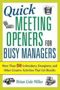 Quick Meeting Openers for Busy Managers