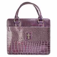 Purple Croc-Embossed, Purse Style