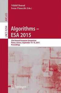 Algorithms ESA 2015