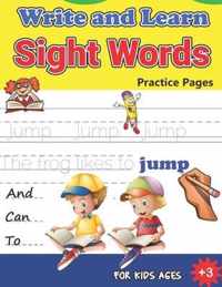 Write and Learn Sight Words Practice Pages