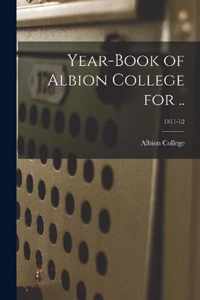 Year-book of Albion College for ..; 1911-12