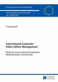 International Corporate Public Affairs Management