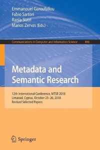 Metadata and Semantic Research