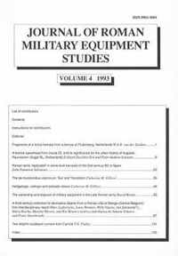 Journal of Roman Military Equipment Studies, Volume 4 1993