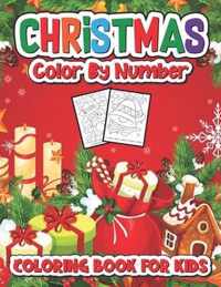 Christmas color by number coloring book for kids