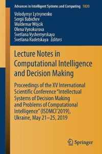 Lecture Notes in Computational Intelligence and Decision Making