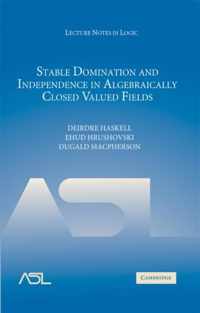 Stable Domination And Independence In Algebraically Closed V