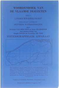 Woordenboek van de Vlaamse dialecten, Deel 1: Landbouwwoordenschat, pragraaf landbouw aflevering waterhuishouding WETENSCHAPPELIJK APPARAAT