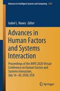 Advances in Human Factors and Systems Interaction: Proceedings of the Ahfe 2020 Virtual Conference on Human Factors and Systems Interaction, July 16-2