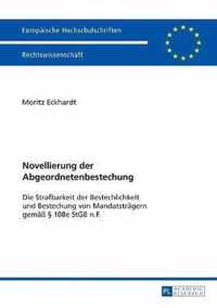 Novellierung Der Abgeordnetenbestechung